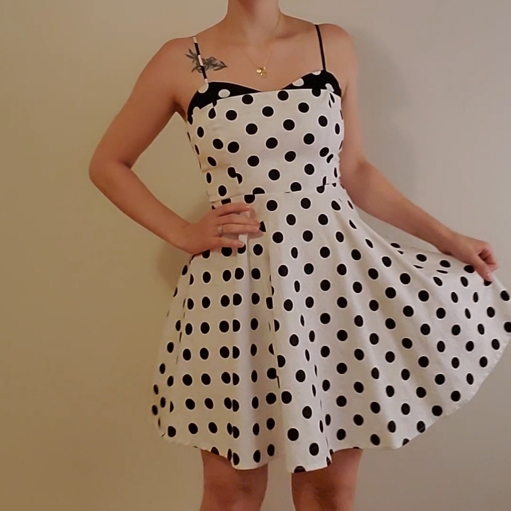 50's style pinup Polka Dot Swing Dress